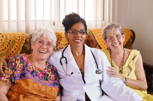 Elderly enjoying Nursing & Rehabilitation Services by an expert nurse in Ruston, LA.