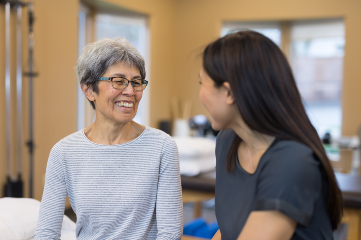 Old patient receiving speech therapy from an expert caretaker in Ruston, LA